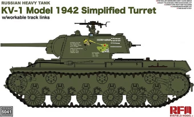 Rye Field Model Modelbouwpakket Militaire voertuigen - 5041 Russian Heavy Tank KV-1 Model 1942 Plastic - 1:35 - Modelbouw