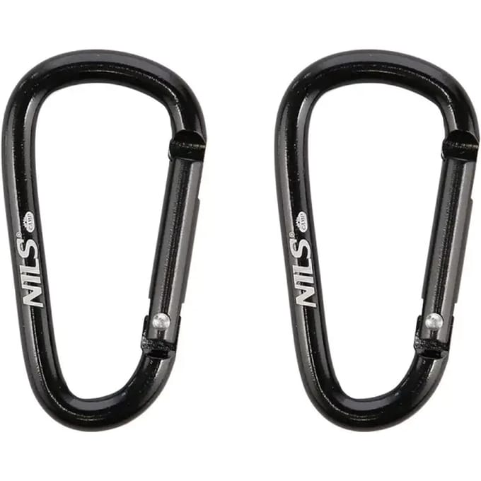 NILS CAMP NC1710 - Aluminium Karabijnhaak - 2 stuks - 3kg Gewicht