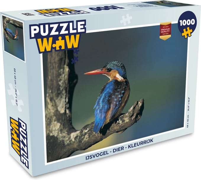 Puzzel IJsvogel - Dier - Kleurrijk - Legpuzzel - Puzzel 1000 stukjes volwassenen