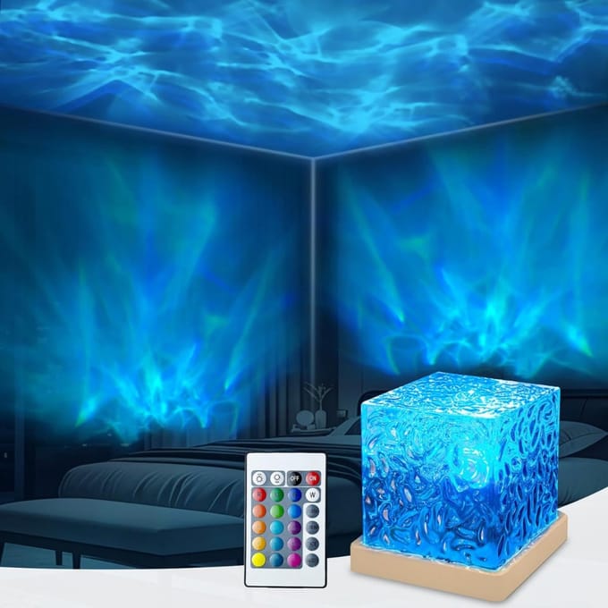 QIN® Sunset Lamp - Sfeerverlichting - TikTok Lamp -Transparant- 12cmx12cmx12cm