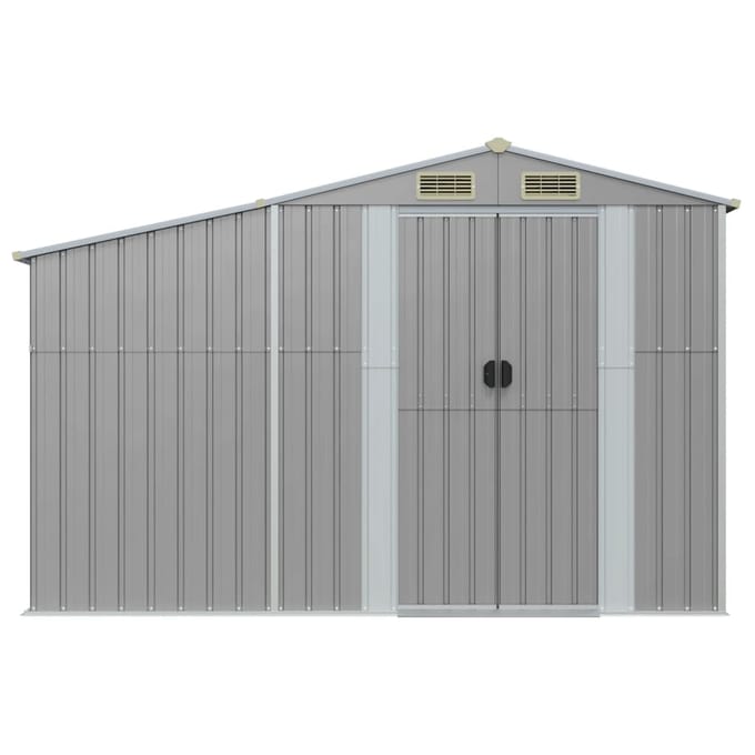 vidaXL - Tuinschuur - 277x93x179 - cm - gegalvaniseerd - staal - grijs