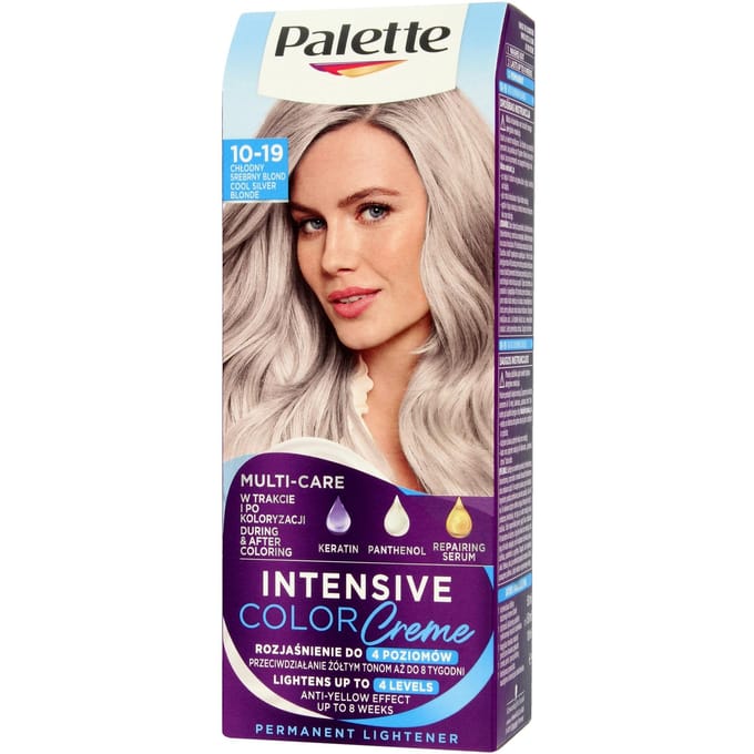 Palette Intensive Kleur Crème Multi Care Kleurende Crème Nr 10-19 Koel Zilverblond 1 Pak.