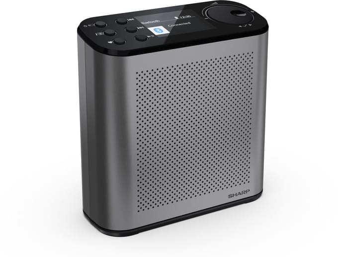 Sharp DR-P530 Osaka Portable DAB+ en FM radio met bluetooth - storm grijs