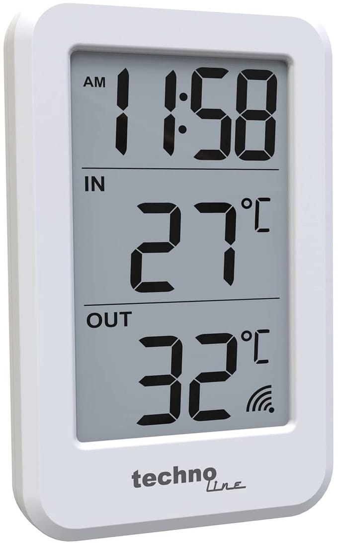 Draadloos Weerstation met Binnen- en Buitentemperatuur en Tijdweergave