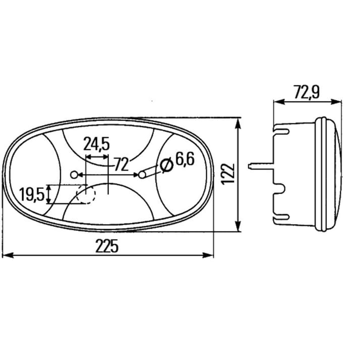 Achterlicht HELLA 2VA 343 640-071 links