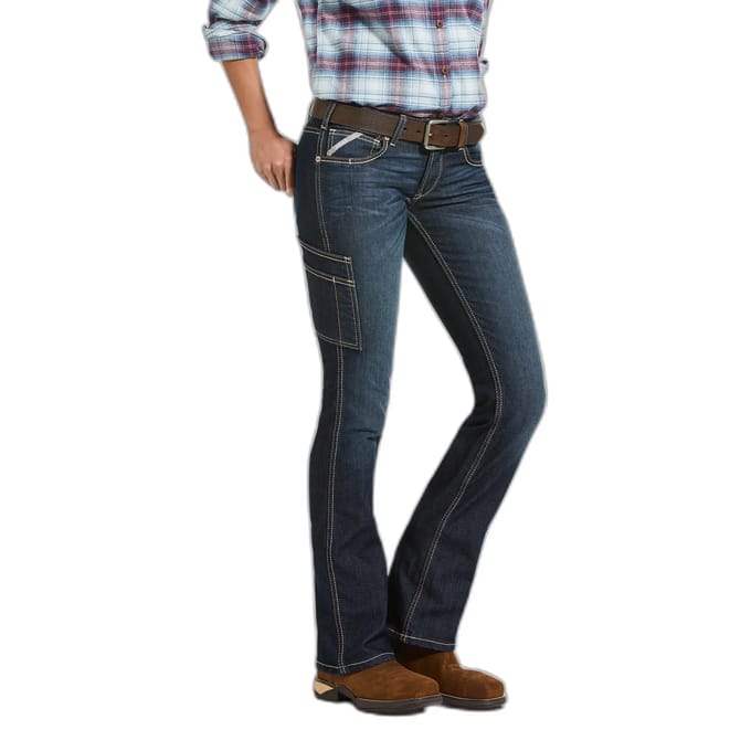 Damesjeans met half wijduitlopende pijpen Ariat Rebar DuraStretch
