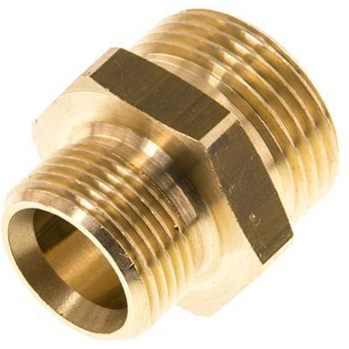 G 1'' x G 3/4'' Messing Borstnippel 16 Bar