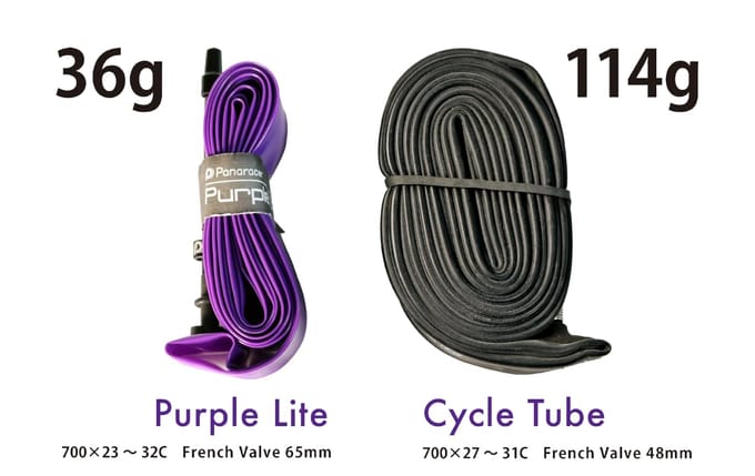 Panaracer Tpu Lite Presta 65 Mm Binnenband Paars 700C / 23-32