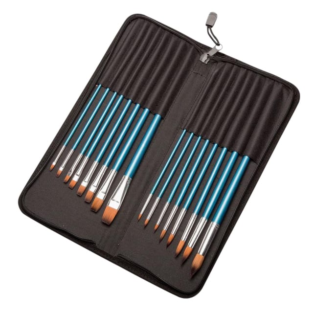 Kwasten conda set synthetisch 16 stuks in etui | Set a 16 stuk