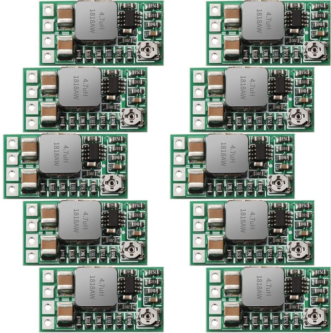 Jhubersproducts - Mini Spanning Neerwaartse Converter - 10 Stuks - 5 V Regelaar Module - Compact en Efficiënt - DC-DC Spanning Reducer - Voor Diverse