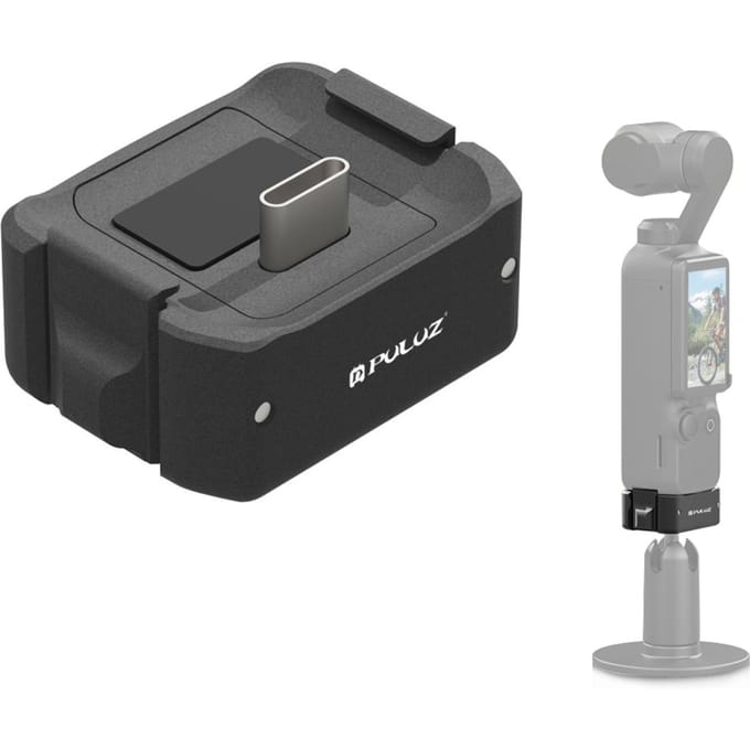 PULUZ PU897B Camera-oplaadadapter Basis Camerastandaard Basismontageadapter Compatibel met DJI OSMO zwart