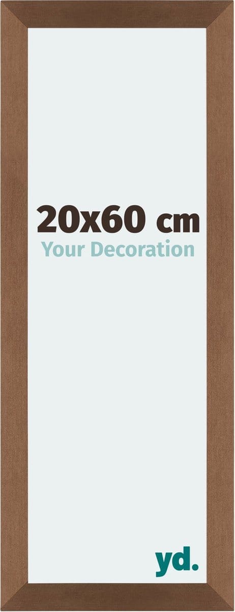 Your Decoration - Fotolijst 20x60 cm - MDF - Koper Decor - Mura
