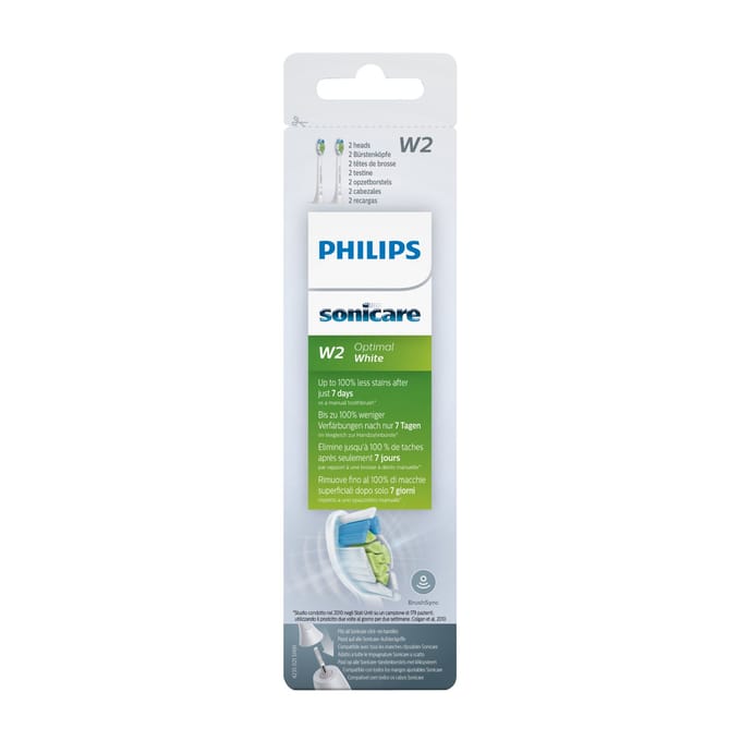 Philips Sonicare W2 Optimal White HX6062/10 - Opzetborstel - Wittere tanden - 2 stuks