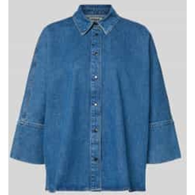 Loose fit jeansblouse van puur katoen model 'GRACE'