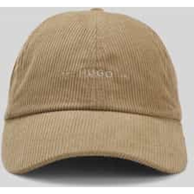 cap van puur katoen met labelstitching