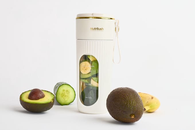 NutriLush Mini Blender To Go – Draagbare Smoothie Maker – USB Oplaadbaar & Draadloos – 340 ml