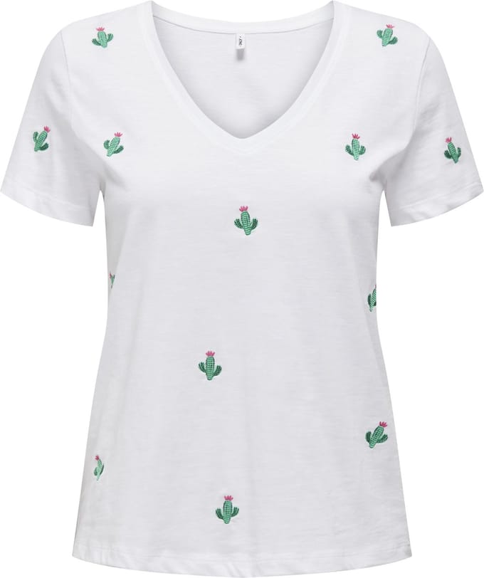 ONLY - ONLKETTY LIFE S/S V-NECK TOP BOX JRS - Dames - T-shirts