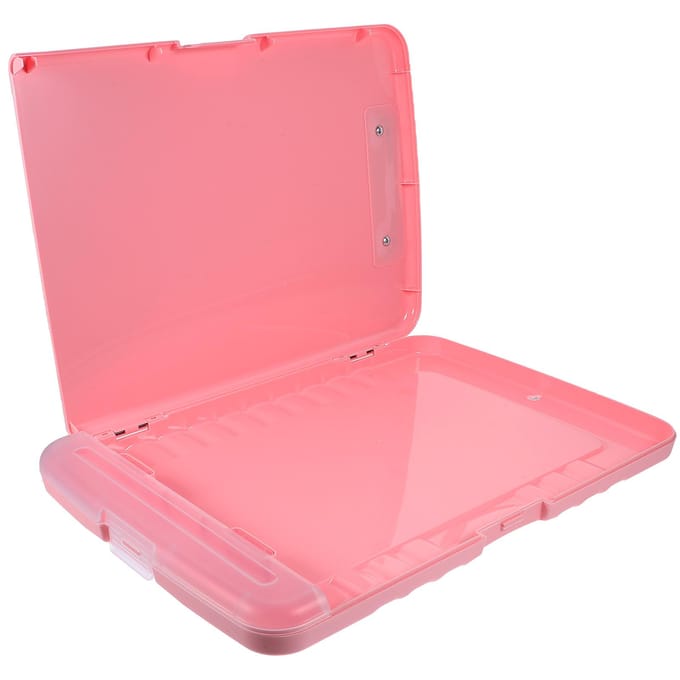 Porte-bloc École Porte-blocs Clips de Fichiers en Plastique Document Le Papier Rangement Papier Alliage d'Aluminium Infirmière rose