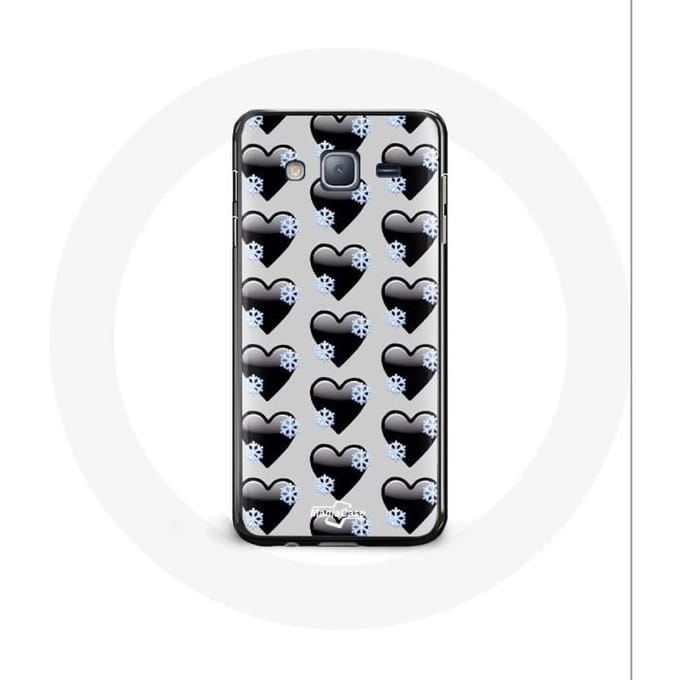 Hoesje voor Samsung Galaxy j5 Zwarte hartenachtergrond