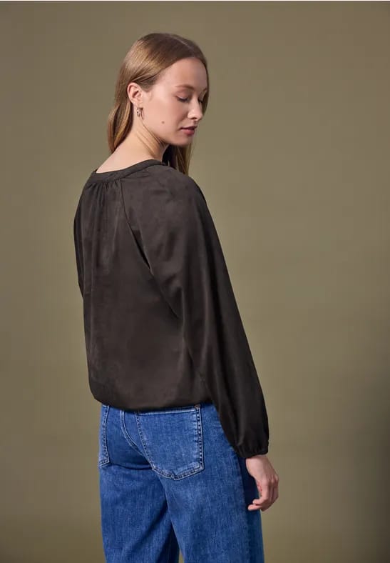 Tuniek van velours met ritssluiting