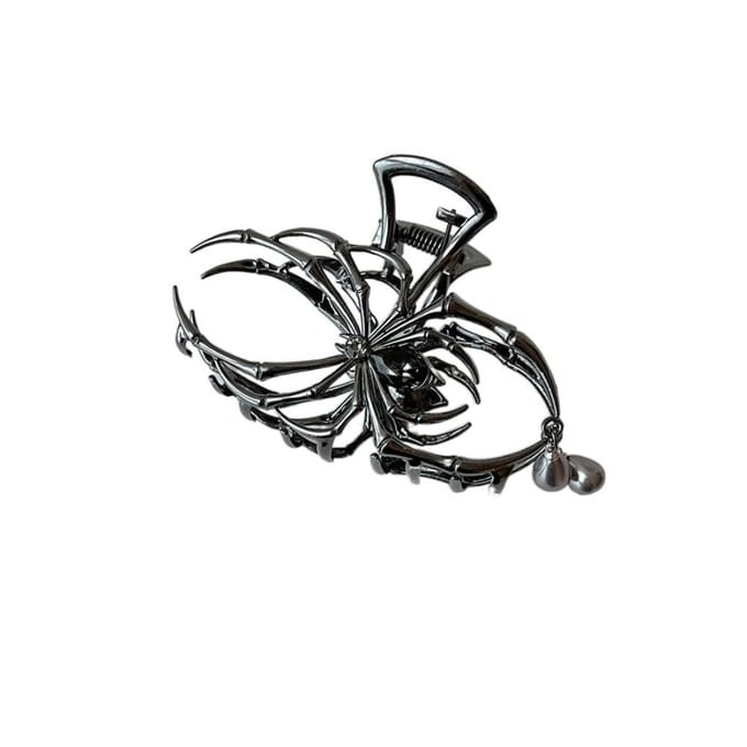 Punk Holle Spin Haarclip strass Parel Groot Haaienklem Y2K Haaraccessoires Metalen Haarclip Feest