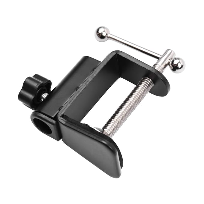 Pince de fixation en forme de C pour bras de microphone, pince de montage de bureau avec vis de positionnement réglable