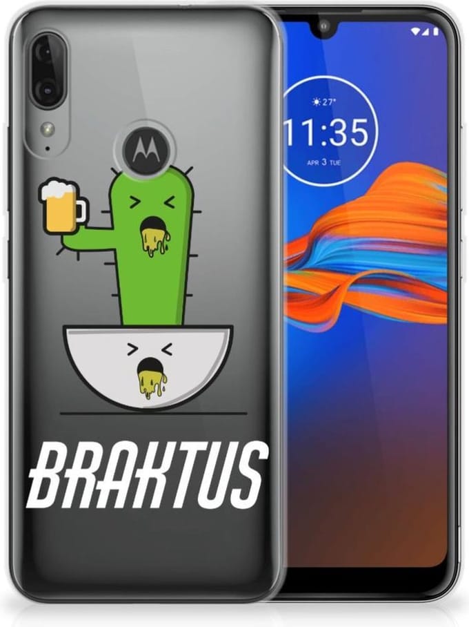 Motorola Moto E6 Plus Telefoonhoesje met Naam Braktus