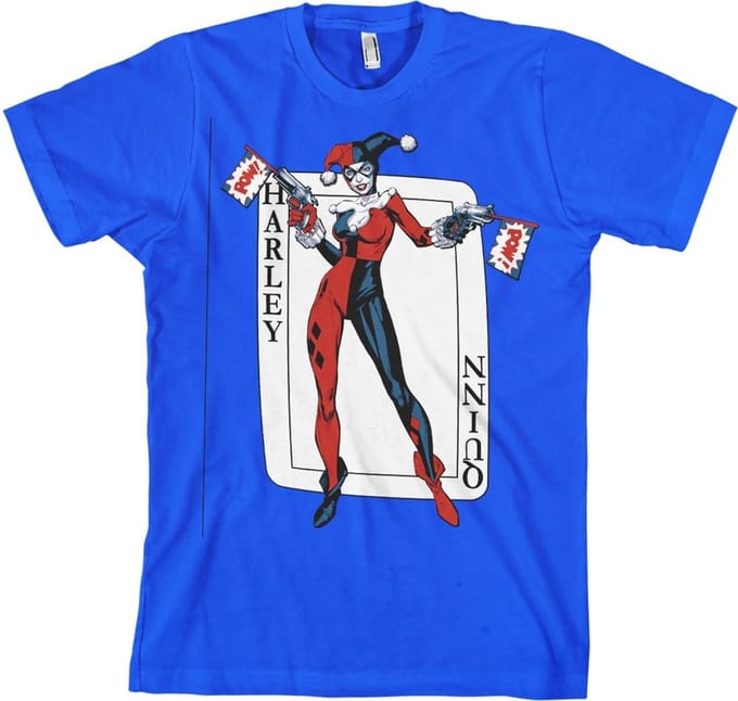 Harley Quinn Card Games T-shirt blauw