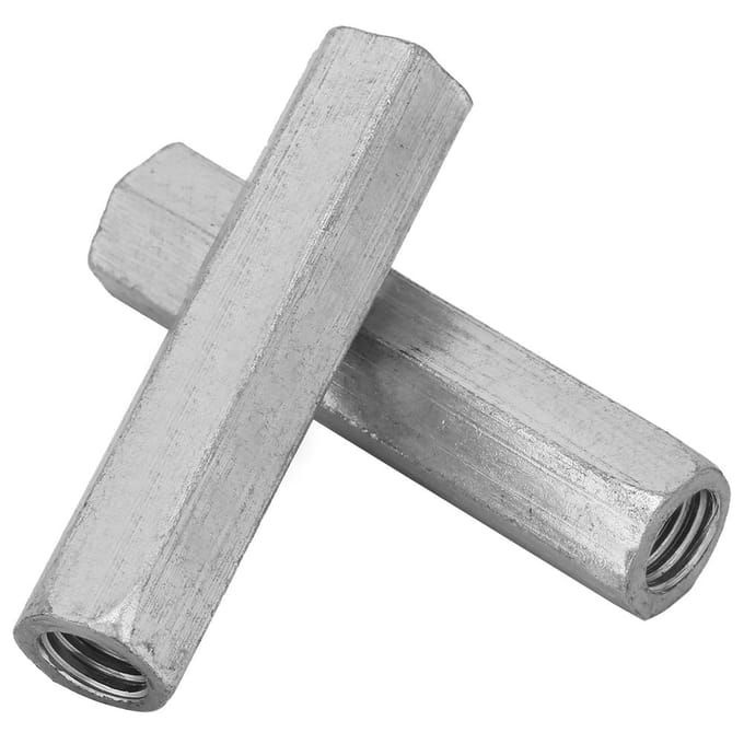 2 pièces Acier Zingué M10*60 Écrou Hexagonal Long Écrou Hexagonal Fileté Fixations Filetées