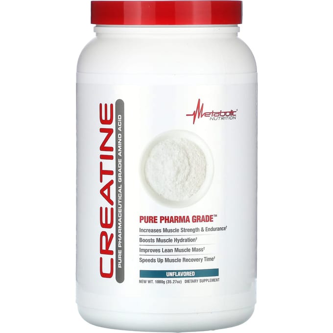 Metabolic Nutrition, Creatine, Ongezoet, 1000 g (1.000 g)