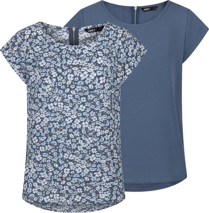 ONLY - ONLVIC LIFE S/S MIX TOP 2PK PTM - Meisjes - Blouses