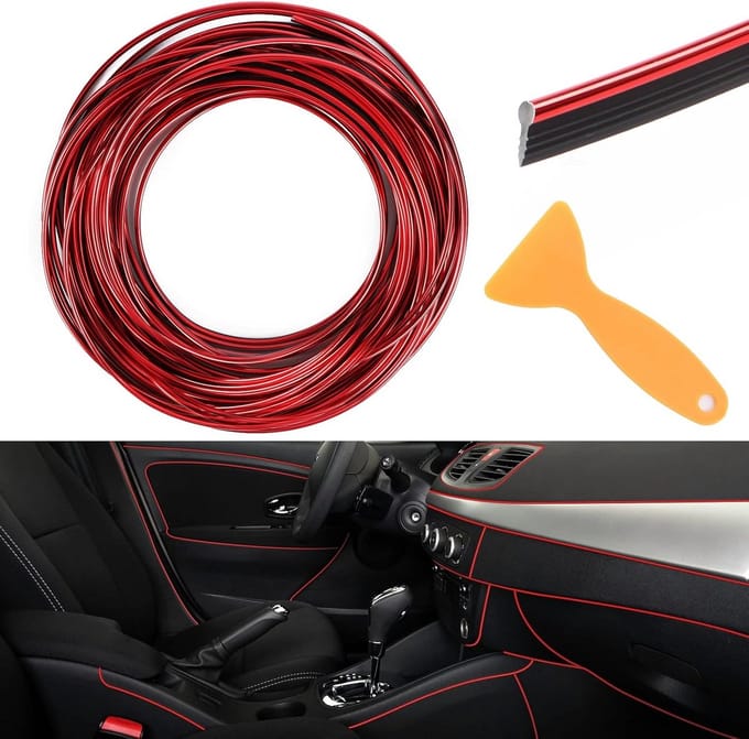 Universele Auto Interieur Sierlijst Flexibel PVC Decoratie Strip