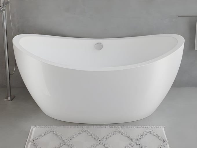 Vente-unique Design vrijstaand bad – 170 × 83 × 77 cm – wit – 225 L – ALDA