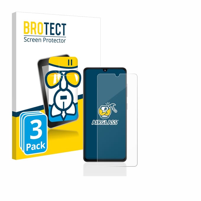 Screenprotector 3 Stuks voor Samsung Galaxy A41 Beschermglas transparant