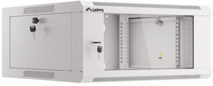 Lanberg - 19 Inch Wandrack - 4U - 600 mm - Grijs - Fast Assembly - Zelfmontage Rackkast