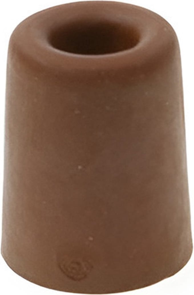 Deurbuffer - rubber - bruin - 50 x 30 mm - deurstopper met schroef bevestiging