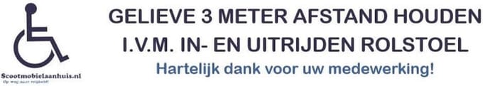 Sticker uitrijden rolstoel