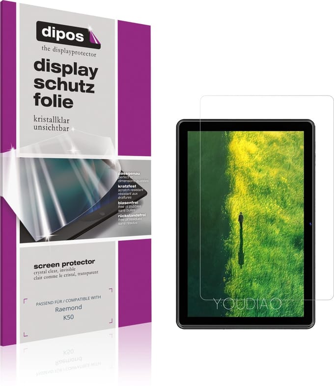 dipos – 2x Beschermfolie geschikt voor Raemond K50 | Krasbestendige & heldere Screenprotector Ultra-Thin