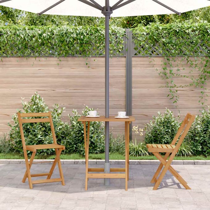 vidaXL - Tuintafel - inklapbaar - 60x60x75 - cm - massief - acaciahout