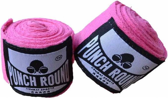 Punch Round™ HQ Roze Boksbandage Hand Wraps No Stretch 260 cm