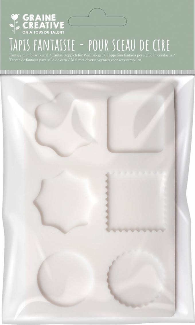 Graine Creative zegelwas stempel mallen set - 6 stuks klassiek multicolor.