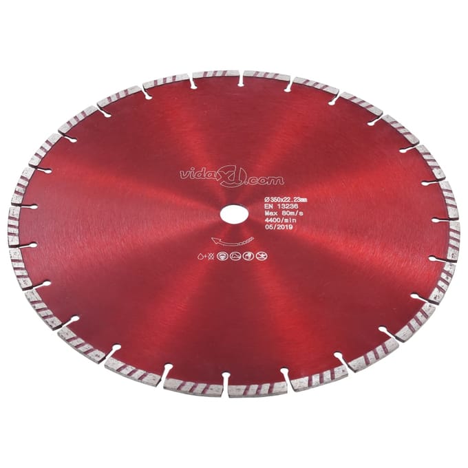 vidaXL Diamantzaagblad met turbo 350 mm staal