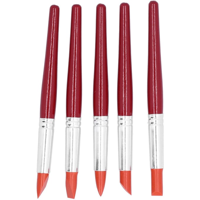 Siliconen Klei Boetseergereedschap Draagbaar Aardewerk Klei Kleurvormer Modelgereedschap Set Rood brown