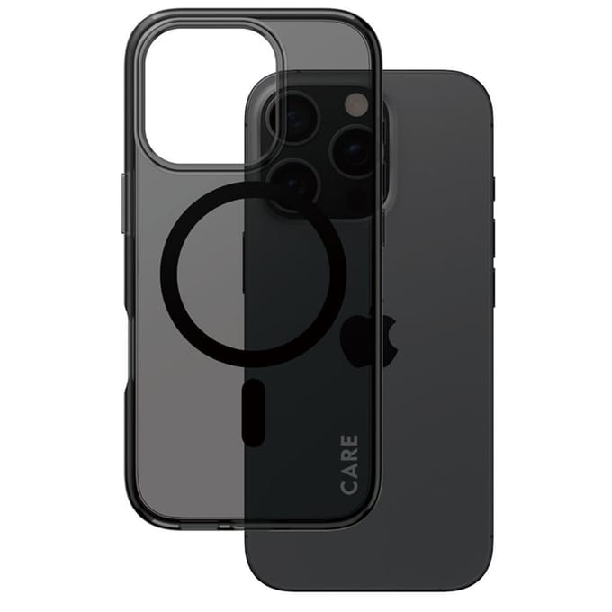 CARE by PanzerGlass Smokey Urban Combat Case MagSafe voor de Apple iPhone 16 Pro - Smokey