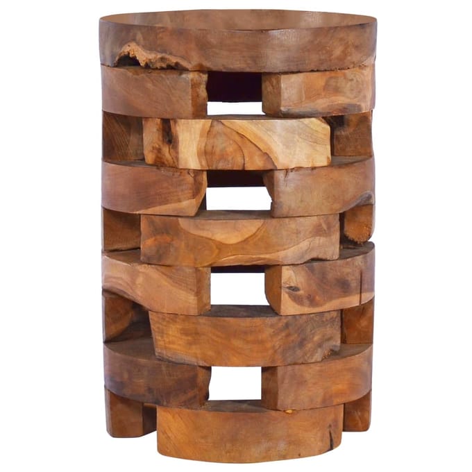 vidaXL - Nachtkastje - 30x30x45 - cm - massief - teakhout