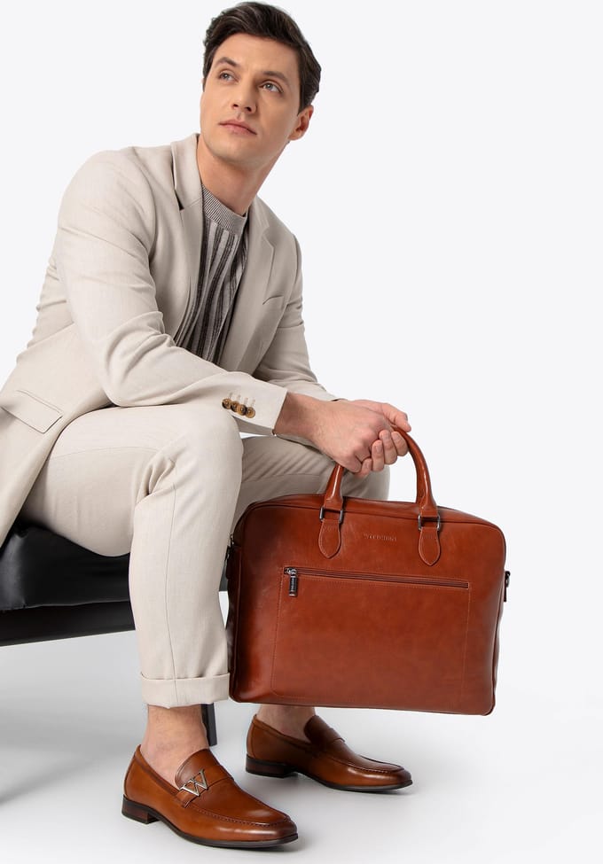 Wittchen Laptoptassen 16" Lege Look Bruin - Stijlvol en Praktisch