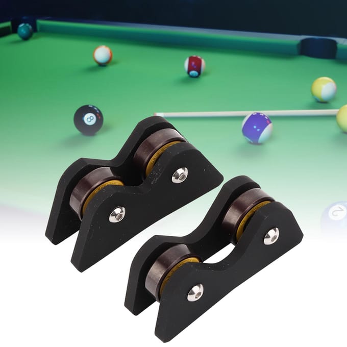 2 Pièces Queue de Billard Piscine Snooker Club Rouleau Détecteur de Rectitude Outil d'Inspection black