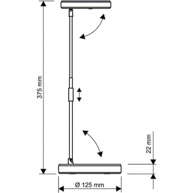Tafellamp LED Maulpuck, 6500 Kelvin, uitschuifbaar, daglicht wit, wit