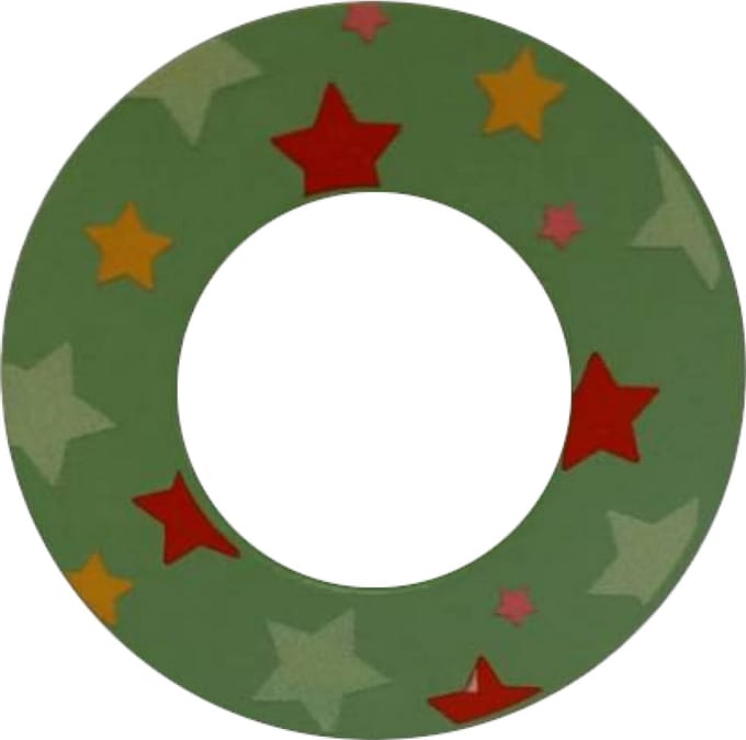 Decoratieletter - O - Hout - 7cm - Groen