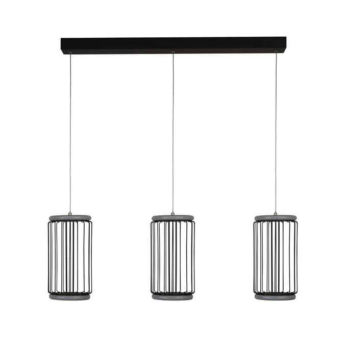 Searchlight LED hanglamp Cage 3-lamps, zwart